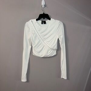 NWOT White long sleeve crop top Windsor Small